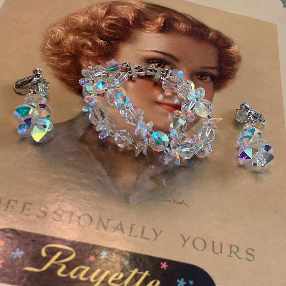 Vendome Crystal bracelet and earrings